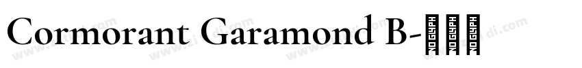 Cormorant Garamond B字体转换